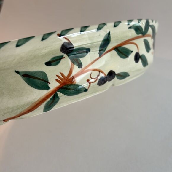 Williams Sonoma Portugal Hand Painted Olive Branches Oval Casserole Dish - Picture 5 of 8